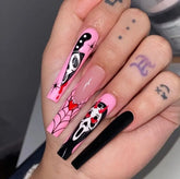 Halloween Nail Art  Nails Fake  Fake Nails Press on  Fake Nail  White Nail Tips  Nail Art French Glitter Extension Manicure